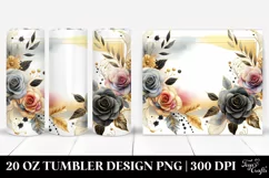 Abstract Colorful Frame, Gold Foil | 20 Oz Tumbler Product Image 1