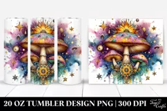 Magical Celestial Mushroom Clipart 20 Oz Tumbler Product Image 1