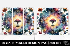Magical Celestial Mushroom Clipart 20 Oz Tumbler Product Image 1