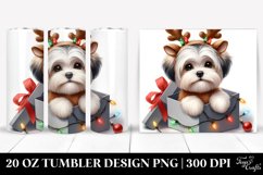 Havanese with Reindeer Horns PNG Product Image 1