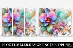 Colorful Orchid Design | 20 oz Tumbler Product Image 1