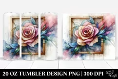 Wooden Stained Rose, 20 Oz Tumbler Product Image 1