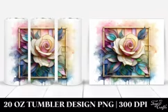 Wooden Stained Rose, 20 Oz Tumbler Product Image 1