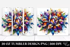Detailed Wooden Stained Iris | 20 Oz Tumbler Product Image 1