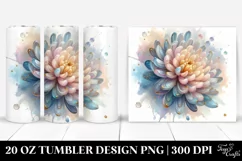 Chrysanthemum Abstract Pastel 20 Oz Tumbler Product Image 1