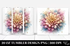 Shiny Abstract Chrysanthemum 20 Oz Tumbler Product Image 1