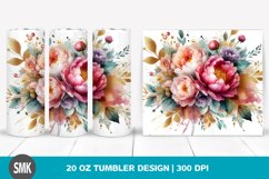 Watercolor Abstract Colorful Bouquet 20 oz Tumbler Product Image 1