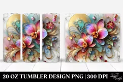 Colorful Marble Orchid | 20 Oz Tumbler Product Image 1