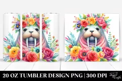 Colorful Baby Walrus 20 Oz Tumbler Product Image 1