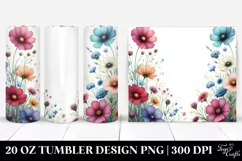 Colorful Wild Flowers Frame | 20 Oz Tumbler Product Image 1