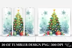Vibrant Christmas Tree Digital Painting | 20 oz Tumbler Product Image 1