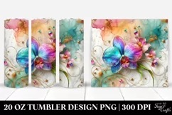 Colorful Marble Orchid | 20 Oz Tumbler Product Image 1