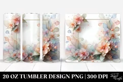 Abstract Pastel Glossy Impatiens Art | 20 oz Tumbler Product Image 1
