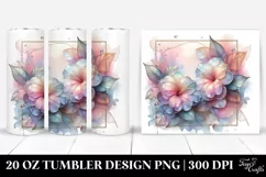 Abstract Pastel Glossy Impatiens Art | 20 oz Tumbler Product Image 1