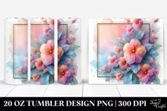 Abstract Pastel Glossy Impatiens Art | 20 oz Tumbler Product Image 1