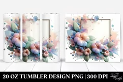 Abstract Pastel Glossy Impatiens Art | 20 oz Tumbler Product Image 1