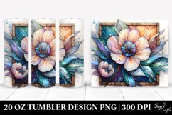 Colorful Stained Anemone | 20 oz Tumbler Product Image 1