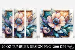 Colorful Stained Anemone | 20 oz Tumbler Product Image 1