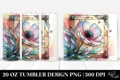 Colorful Stained Anemone | 20 oz Tumbler Product Image 1