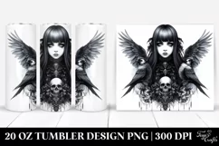 Detailed Gothic Girl Tumbler Product Image 1