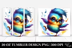 Vibrant Baby Bird Drawing | 20 oz Tumbler Product Image 1