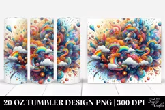Colorfull Rainbow Wimsical 20 oz Tumbler Product Image 1