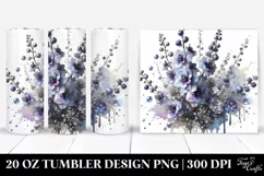Shiny Delphinium with Marble Splash | 20 Oz Tumbler Product Image 1