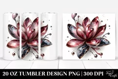 Abstract Magnolia Metallic Marble Tumbler | 20 Oz Tumbler Product Image 1