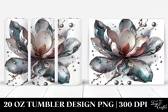 Abstract Magnolia Metallic Marble Tumbler | 20 Oz Tumbler Product Image 1