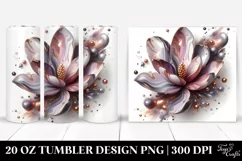 Abstract Magnolia Metallic Marble Tumbler | 20 Oz Tumbler Product Image 1