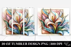 Stained Calla Lily, Pastel 20 Oz Tumbler Product Image 1
