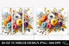 Shiny Dahlia Gold Foil Tumbler | 20 Oz Tumbler Product Image 1
