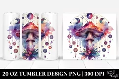 Magical Celestial Mushroom Clipart 20 Oz Tumbler Product Image 1