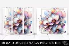 Shiny Abstract Orchid 20 Oz Tumbler Product Image 1