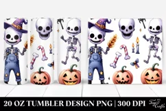 Funny Halloween Skeleton Clipart 20 Oz Tumbler Product Image 1