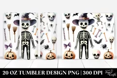 Funny Halloween Skeleton Clipart 20 Oz Tumbler Product Image 1