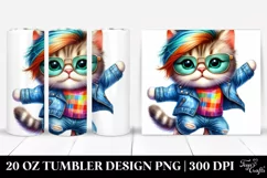 Cool Jumping Baby Cat 20 Oz Tumbler Product Image 1