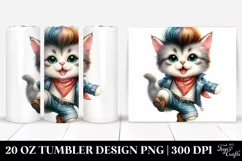 Cool Jumping Baby Cat 20 Oz Tumbler Product Image 1