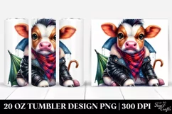 Cool Sitting Baby Cow 20 Oz Tumbler Product Image 1