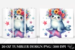 Colorful Sitting Seal 20 Oz Tumbler Product Image 1