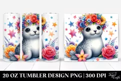 Colorful Sitting Seal 20 Oz Tumbler Product Image 1