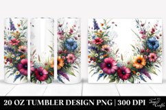 Vibrant Floral Frame with Wild Flowers | 20 oz Tumbler Product Image 1