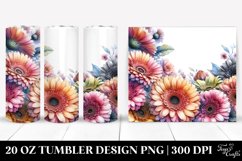 Colorful Horizontal Frame Gerbera Glossy Petals | 20 oz Product Image 1