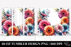 Colorful Horizontal Frame Gerbera Glossy Petals | 20 oz Product Image 1