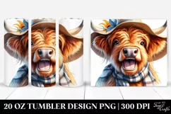 Highland Cow Portrait Tumbler Product Image 1