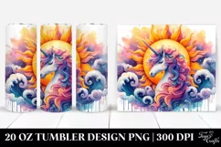 Colorful Unicorn Sun Tumbler Product Image 1