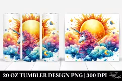 Colorful Unicorn Sun Tumbler Product Image 1