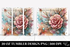 Colorful Stained Carnation | 20 oz Tumbler Product Image 1