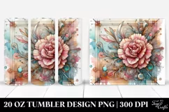 Colorful Stained Carnation | 20 oz Tumbler Product Image 1