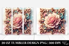 Colorful Stained Carnation | 20 oz Tumbler Product Image 1
